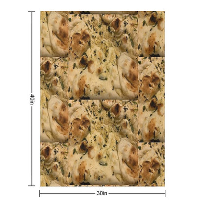 Garlic Naan Throw Blanket