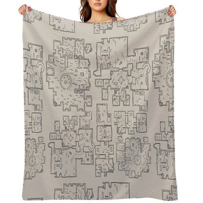 D&D Dungeon Map Throw Blanket