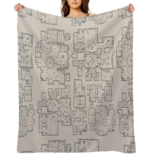 D&D Dungeon Map Throw Blanket