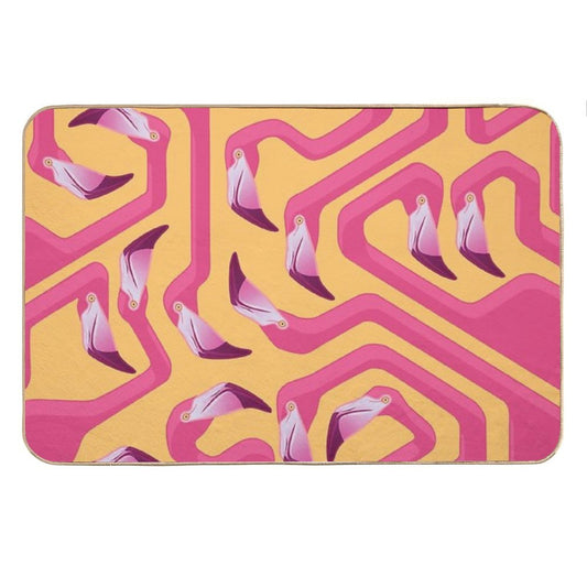 Flamingo Maze Bath Mat