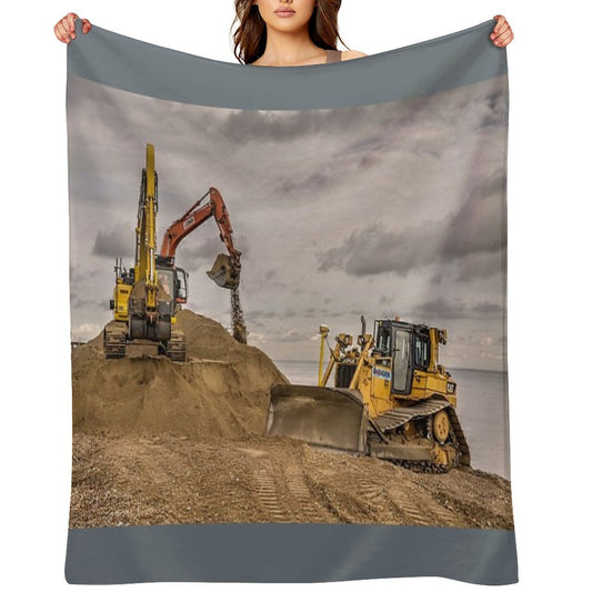 Digging And Dozing Throw Blanket