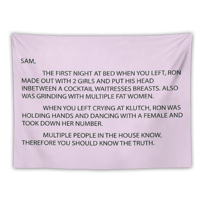 Letter to Sam Sammi Sammy Tapestry