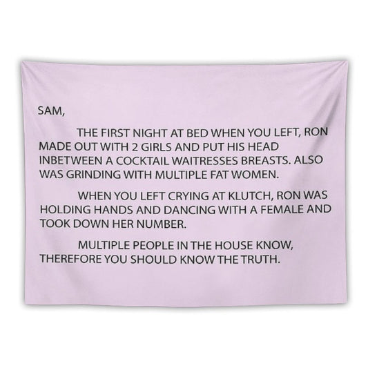 Letter to Sam Sammi Sammy Tapestry