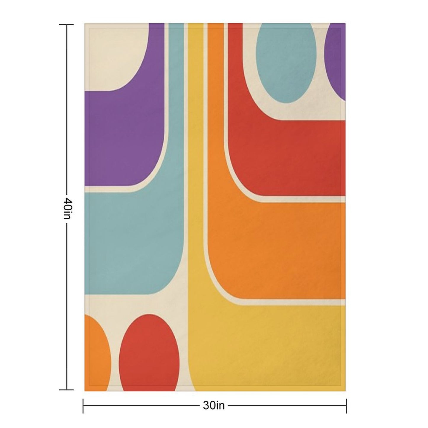 Retro Geometric Design 628 Throw Blanket