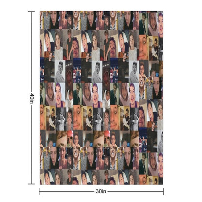 Charlie Puth Collage Throw Blanket