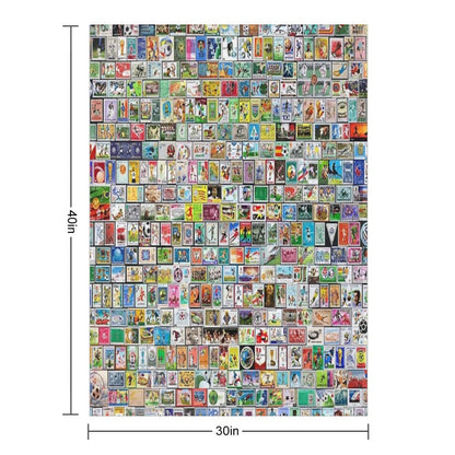 Soccer Stamps Throw Blanket