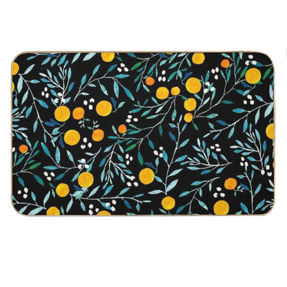 Oranges on Black Bath Mat