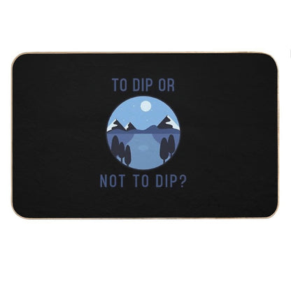 To Dip Or Not to Dip - Blue Graphic - Wild Swimming Tees Bath Mat