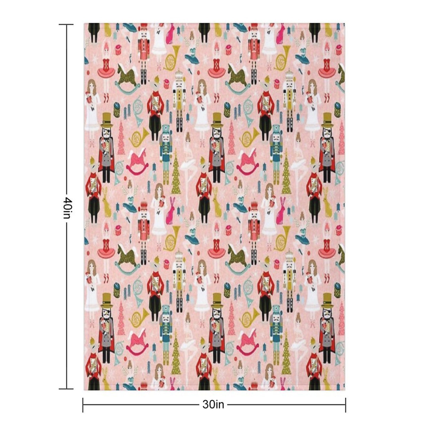 The Nutcracker - Blush by Andrea Lauren Throw Blanket