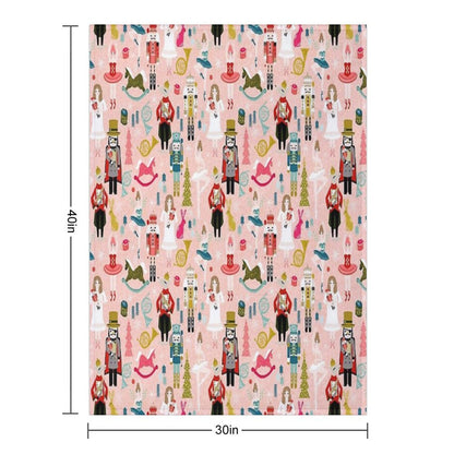 The Nutcracker - Blush by Andrea Lauren Throw Blanket