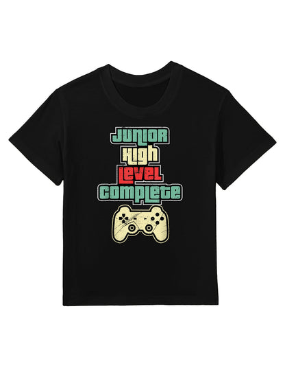 Level Complete Jr High School Graduation Grad Slogan T Kids T-Shirt