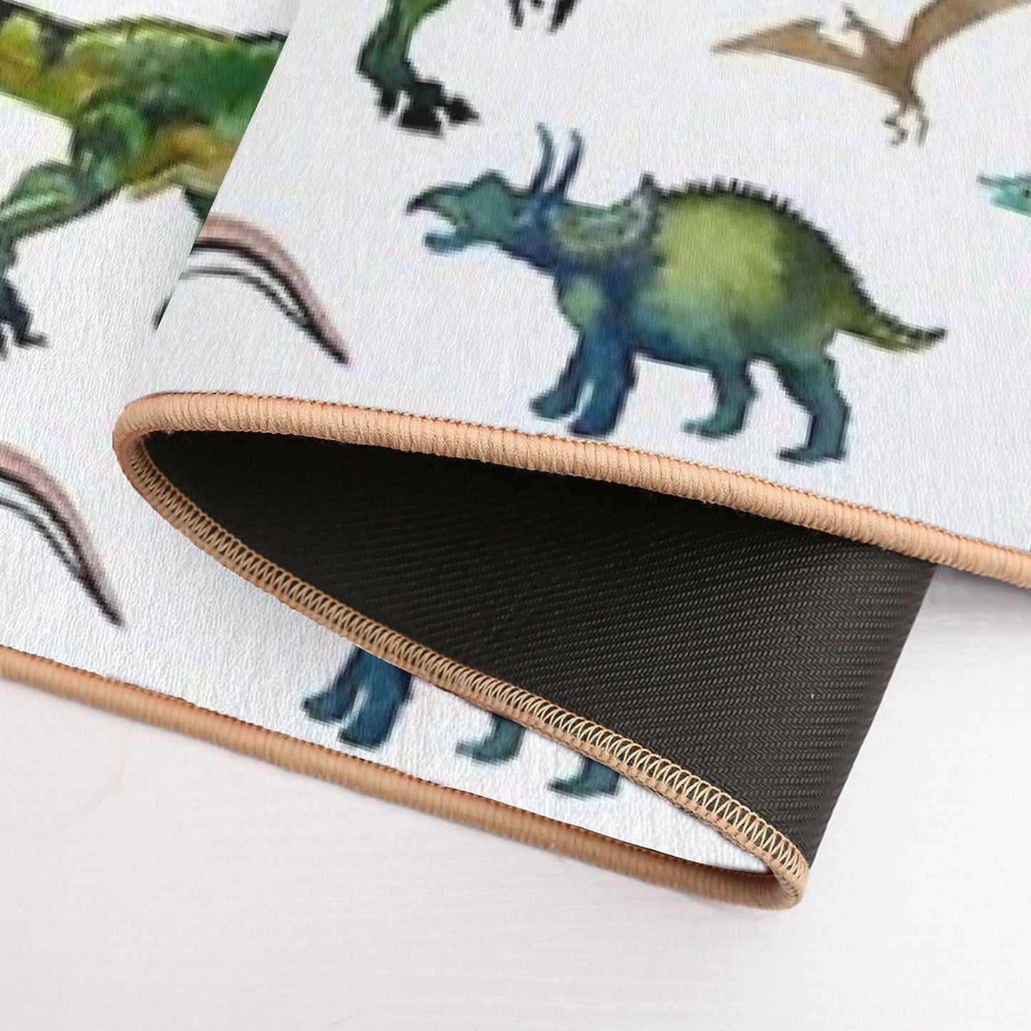 Dino-Mite Dreams for Kids  Trendy Dinosaur Pattern  Unique Gift Idea. Bath Mat