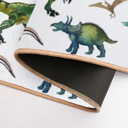 Dino-Mite Dreams for Kids  Trendy Dinosaur Pattern  Unique Gift Idea. Bath Mat