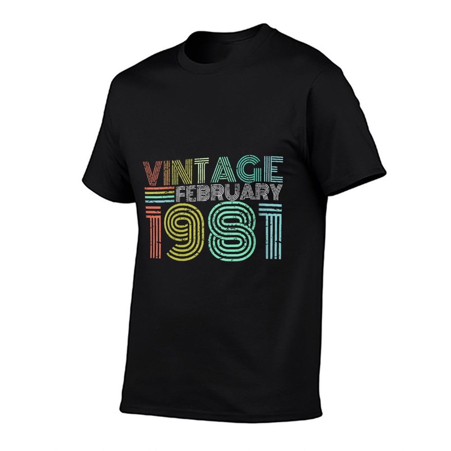 Womens 40th Birthday Gift Vintage February 1981 40 Years Old  Oversized Silhouette T-Shirt