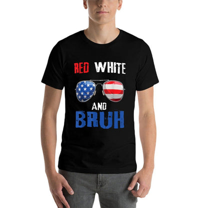 Red White And Bruh 4th Of July Boys Patrioticns Kids Comfortable T-Shirt