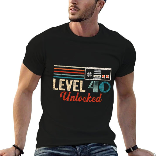 Unlocked Level 40 Birthday Boy Video Game Controller T-Shirt