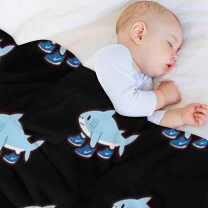 Cute Tralalero Tralala (Italian Brainrot) Throw Blanket