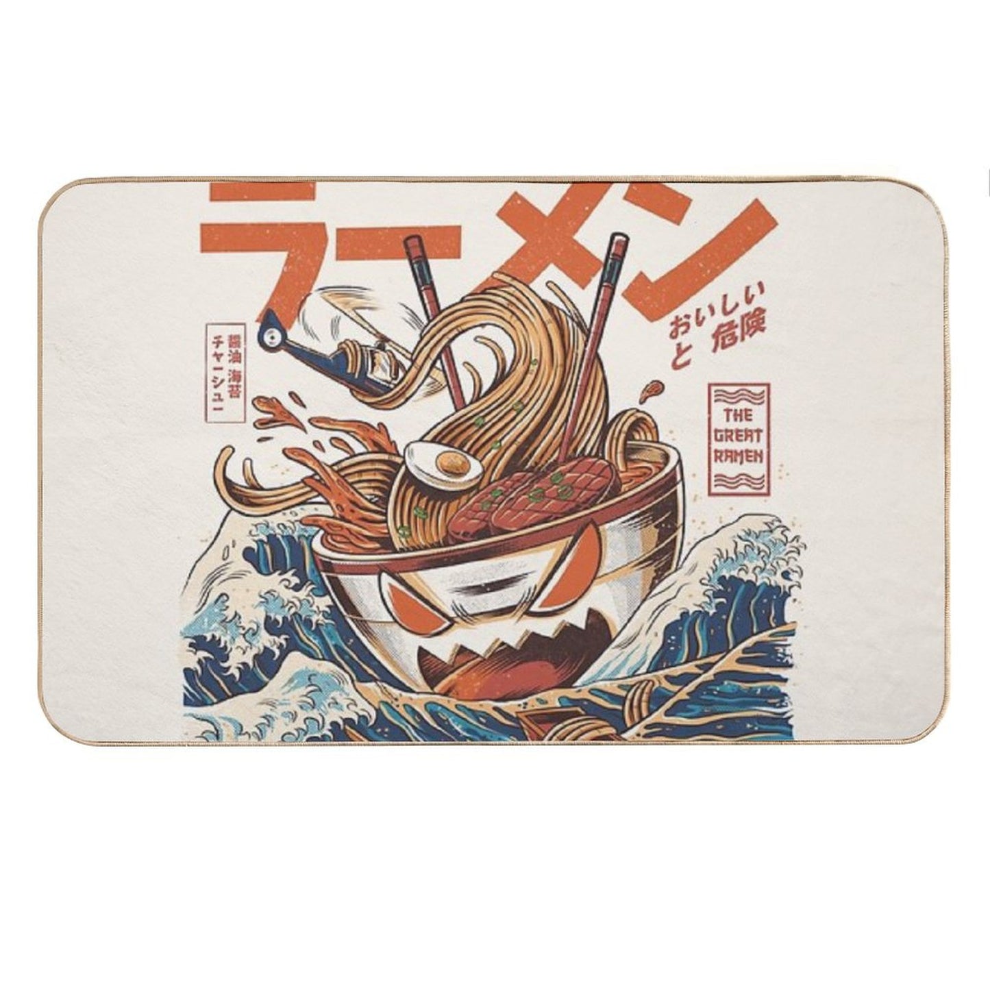 The Great Ramen Off Kanagawa Bath Mat