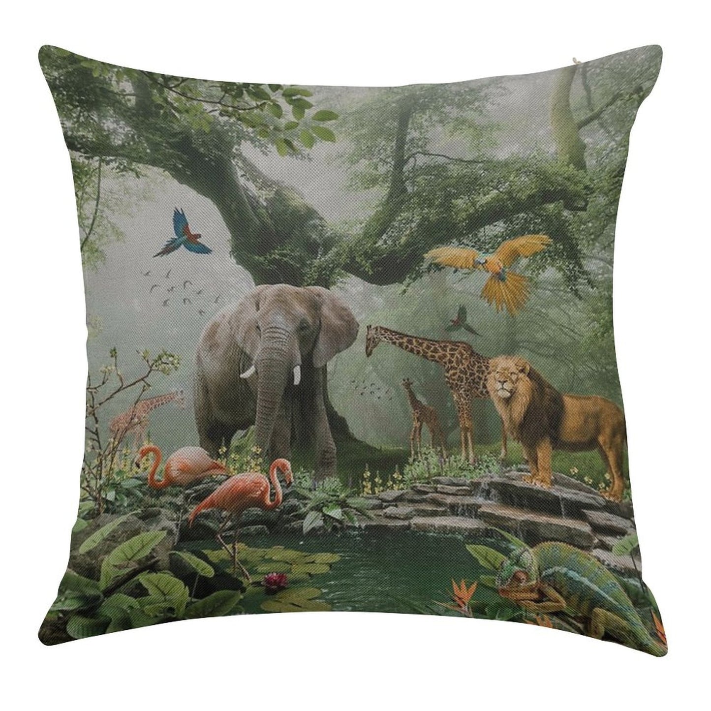 PROJECT PARADISE Linen Throw Pillow Cover