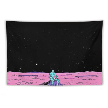 (Fixed) Dr. Manhattan Sitting on Mars (comic) Tapestry