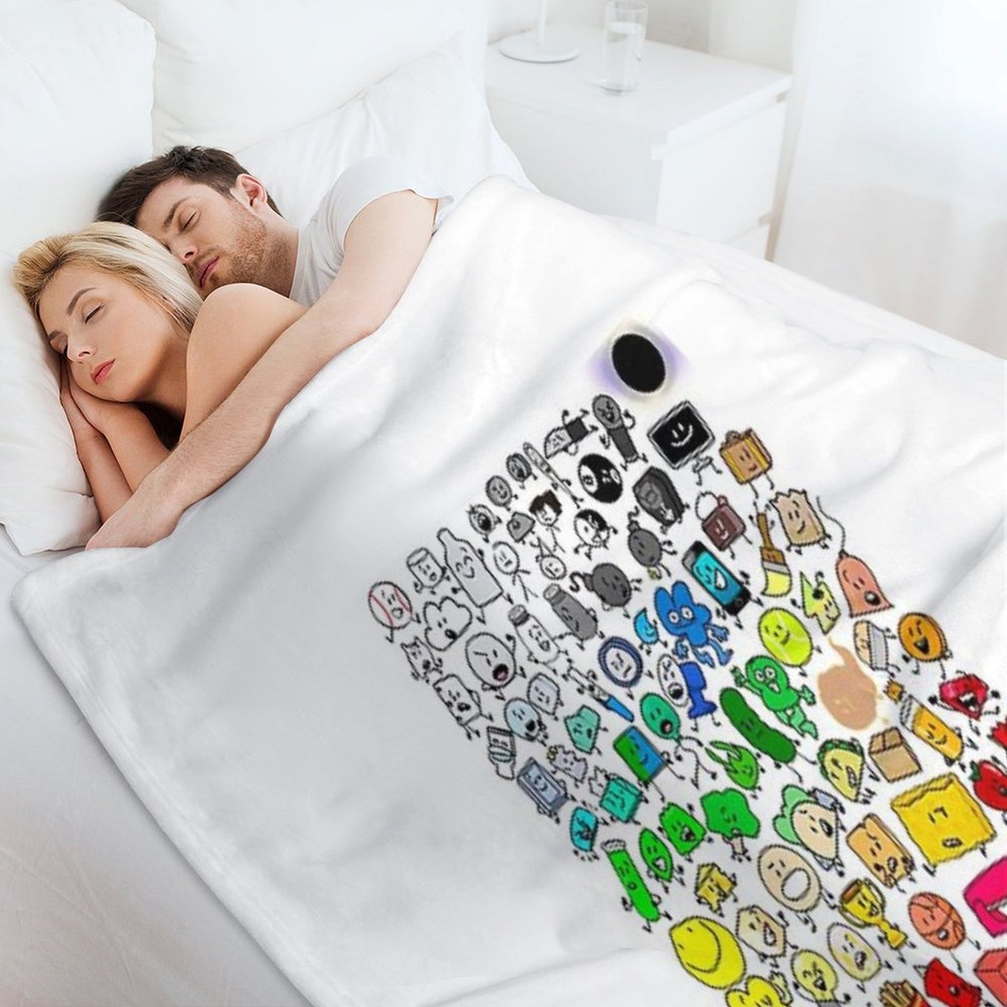 BFDI Inanimate Insanity All Characters (Transparent) Throw Blanket