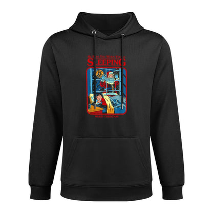He Sees You When Youre Sleeping Merry Christmas Medium-Weight Fabric Hoodie