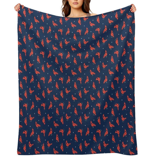 Cold Weather Birds Throw Blanket