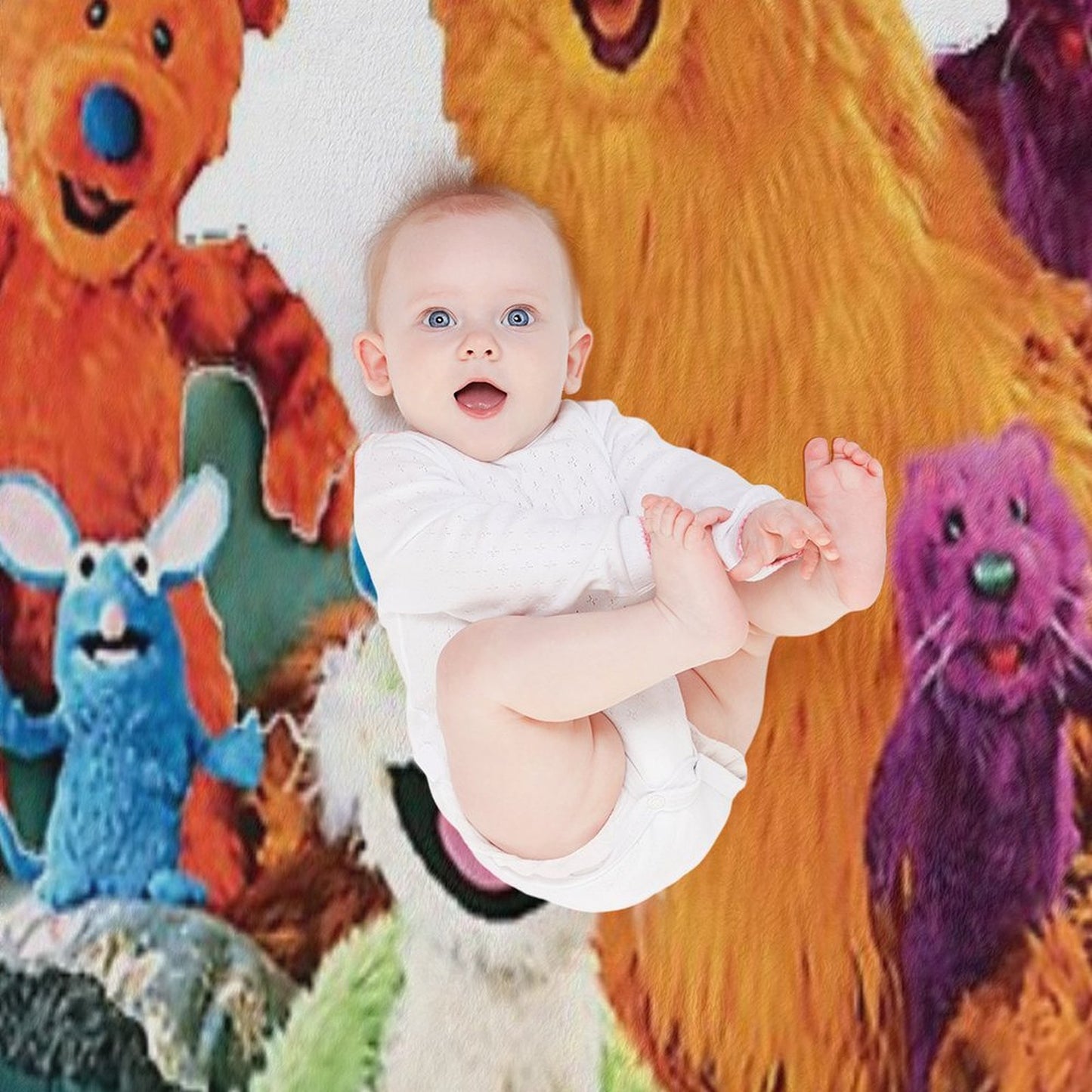 Bear in The Big Blue House Throw Blanket