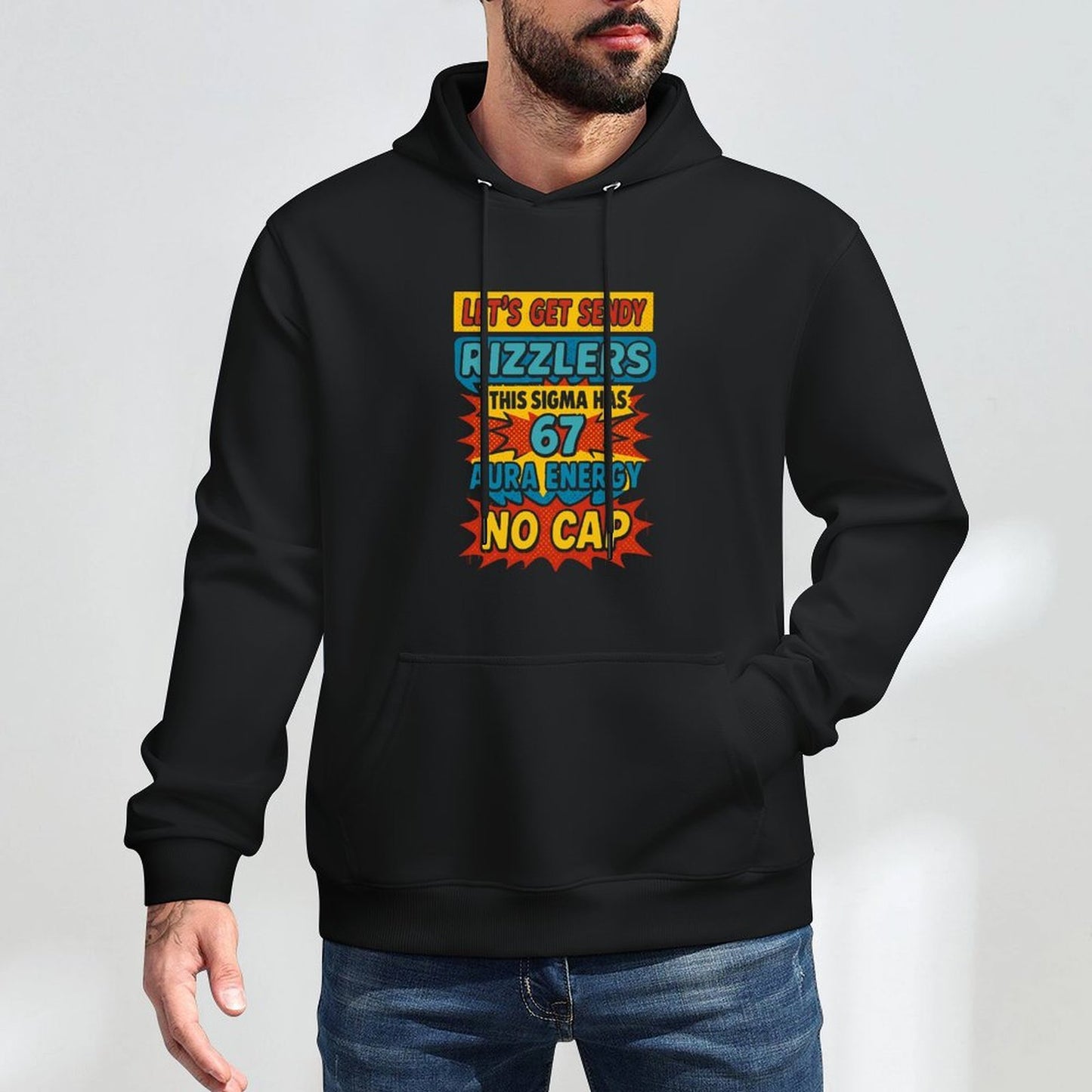 67 Six Seven Get Sendy Meme Design Funny 6 7 Sigma Rizzlers Customizable Surface Hoodie