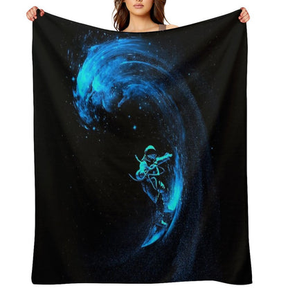 Space Surfing Throw Blanket