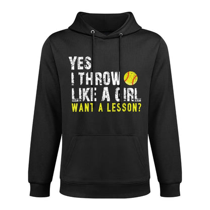 Softball For Girls Softball For Women Colorfast Hoodie