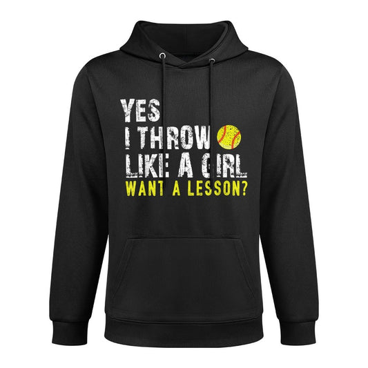 Softball For Girls Softball For Women Colorfast Hoodie