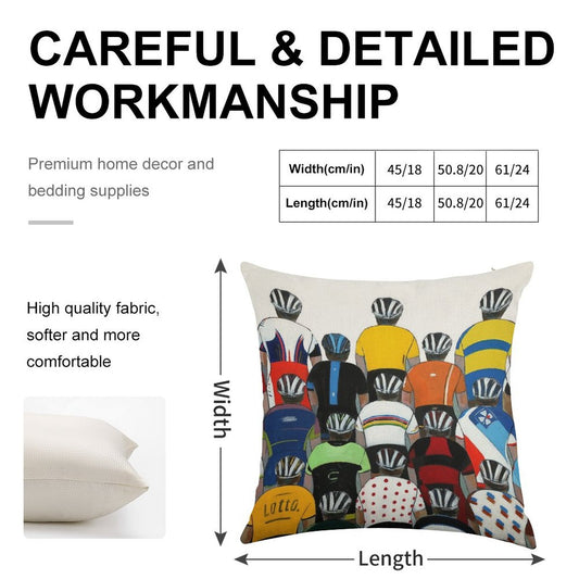 Maillots Shirt Linen Throw Pillow Cover