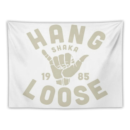 Vintage Surf Sticker Shaka Tapestry