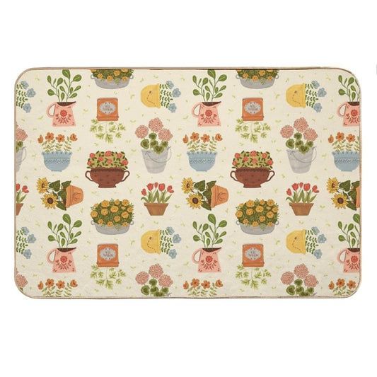 Some Flower Pots Bath Mat