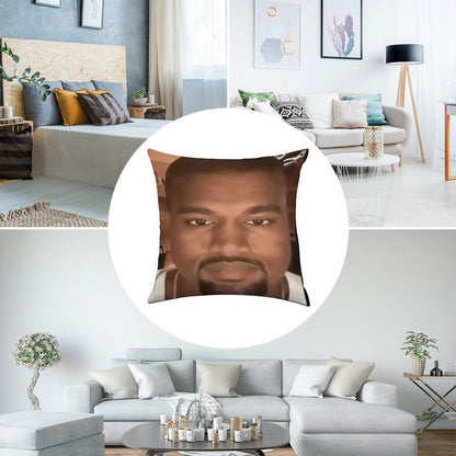 Kanye West Stretched Meme  TikTok Meme  Ye Linen Throw Pillow Cover