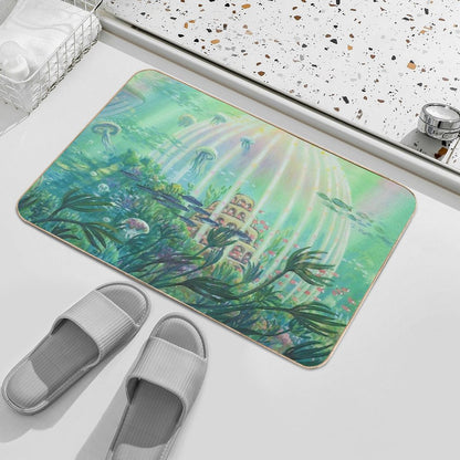 Ponyo Painting Anime Underwater Bath Mat