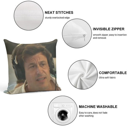 Confused Toto Wolff Soft Easy Maintenance Throw Pillow