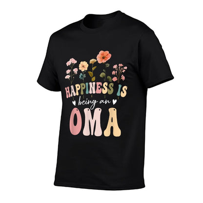 Happiness Is Being An Oma Floral Design Oma Mother&#39;s Day T-Shirt