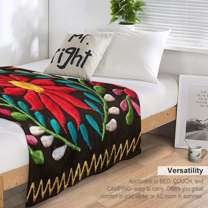 Spanish Flowers Throw Blanket