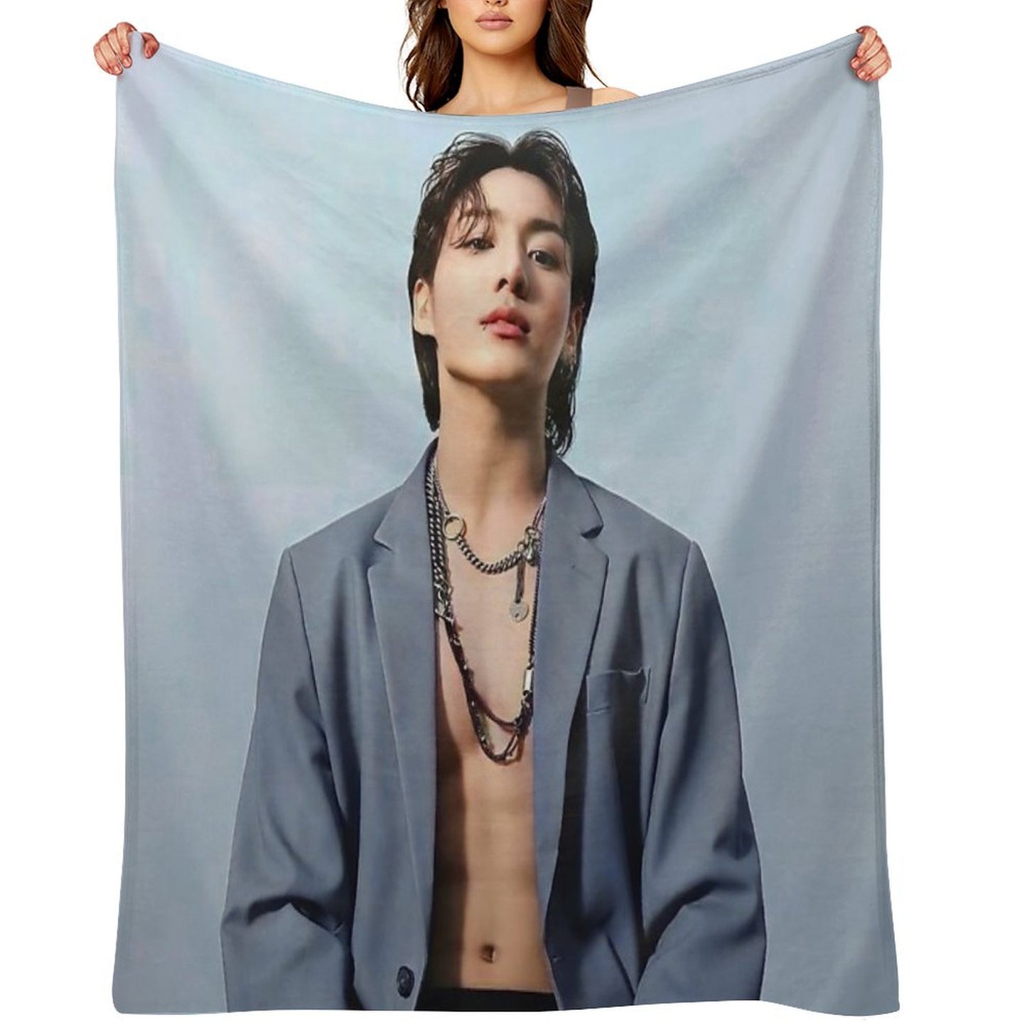 Jungkook Colored Throw Blanket