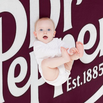 Dr Pepper Soda Throw Blanket