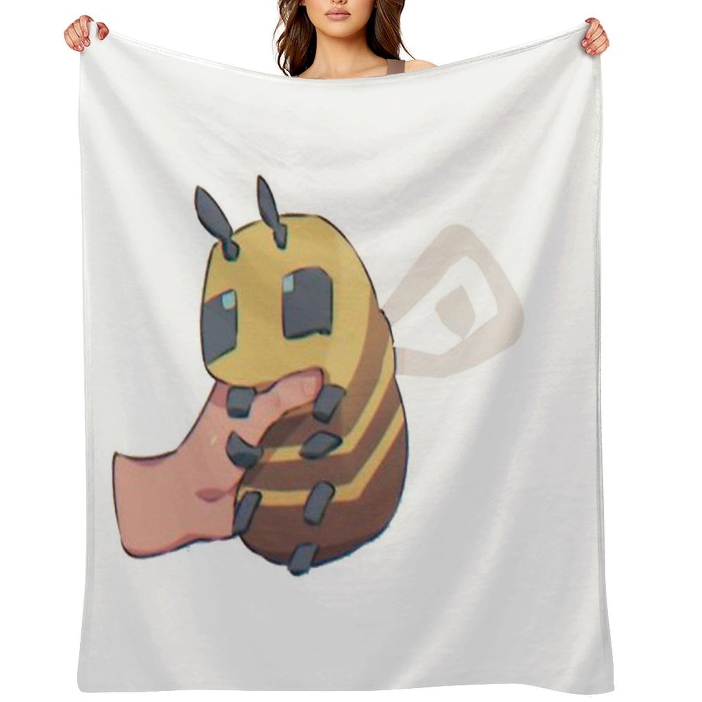 Bee Minecraft Cute Bee Throw Blanket
