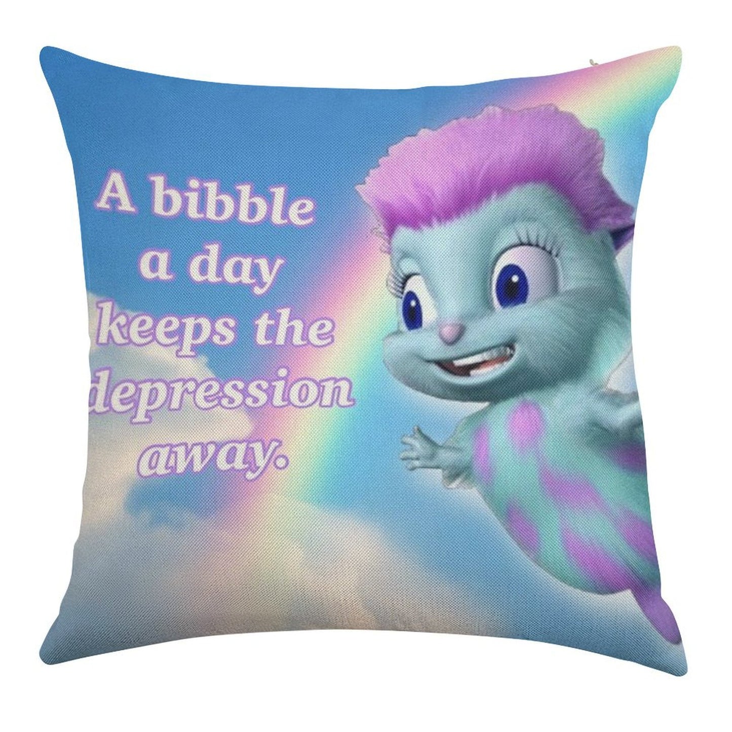 Bibble Motto Linen Throw Pillow Cover