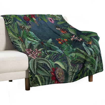 Midnight Rainforest I Throw Blanket