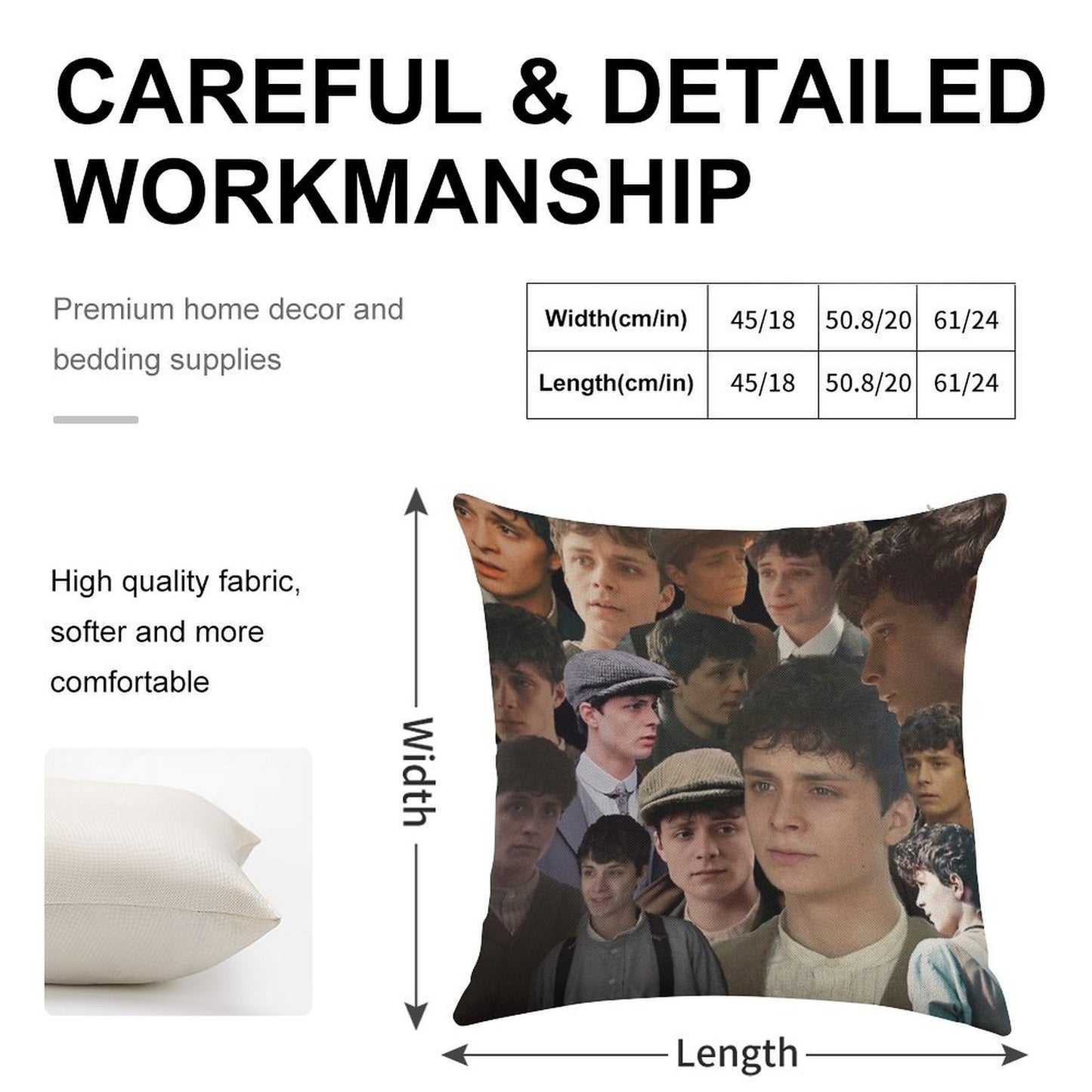 Gilbert Blythe Collage Linen Throw Pillow Cover