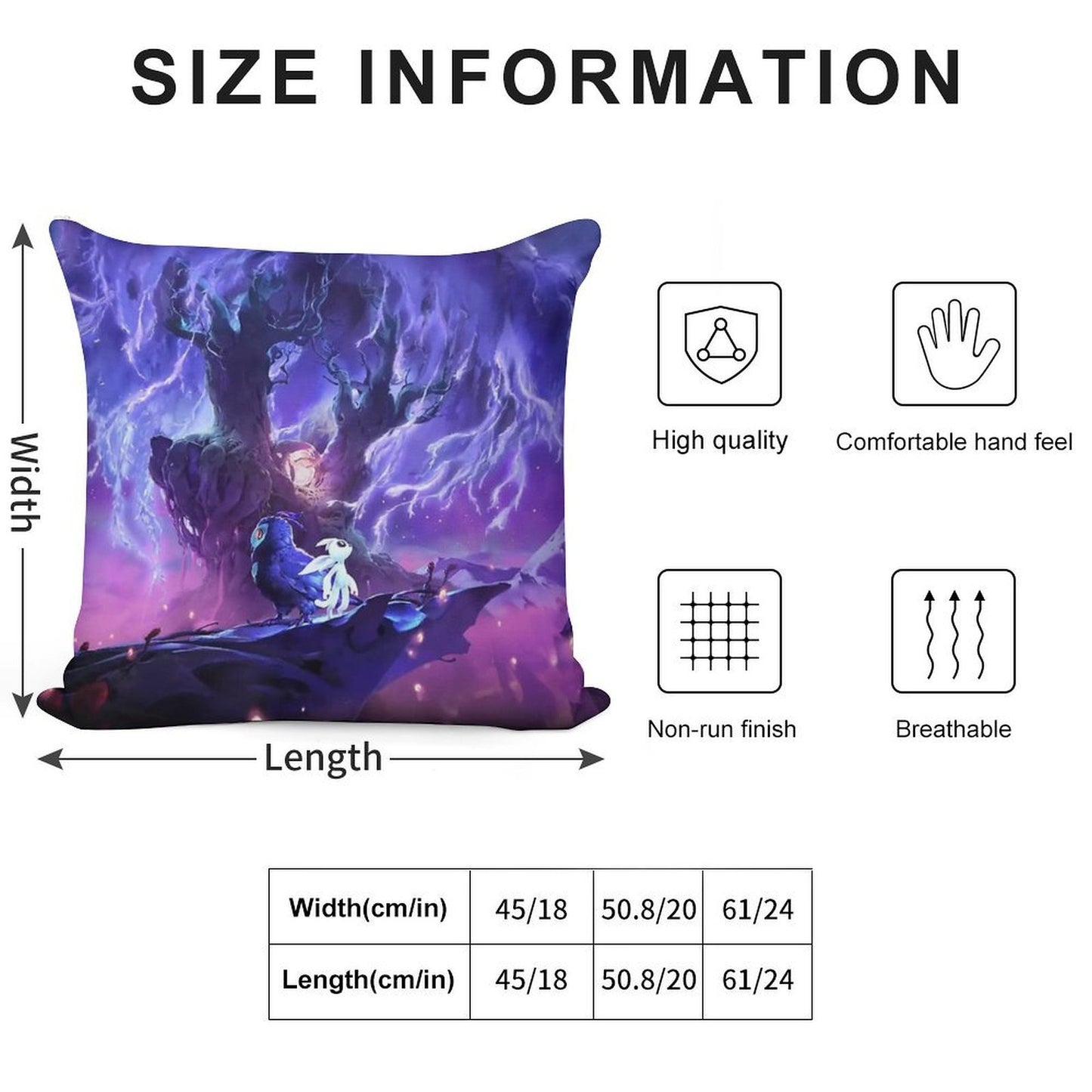 Ori Will of The Wisp Soft Style Accent Throw Pillow