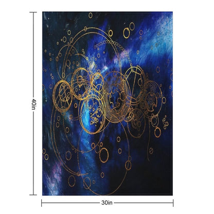 ClockWork Writing Throw Blanket