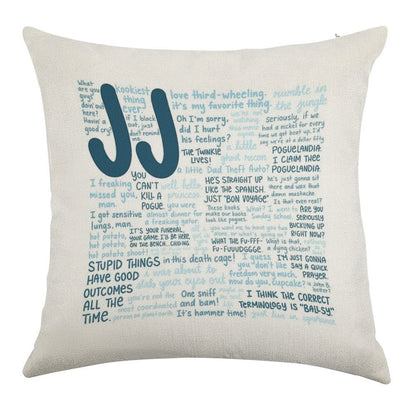 JJ Outer Banks S2 Quotes Linen Throw Pillow Cover