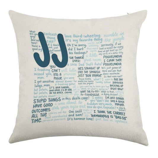 JJ Outer Banks S2 Quotes Linen Throw Pillow Cover